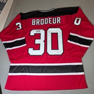 Martin Brodeur Signed Custom NJ Devils Jersey #30 XL JSA Certified Autograph